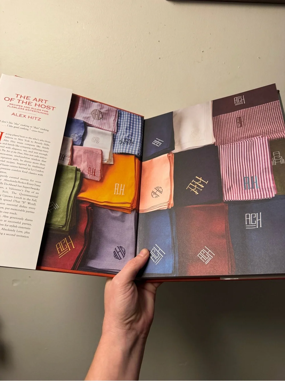 The Art of the Host by - Orange Hardcover Entertaining Cookbook